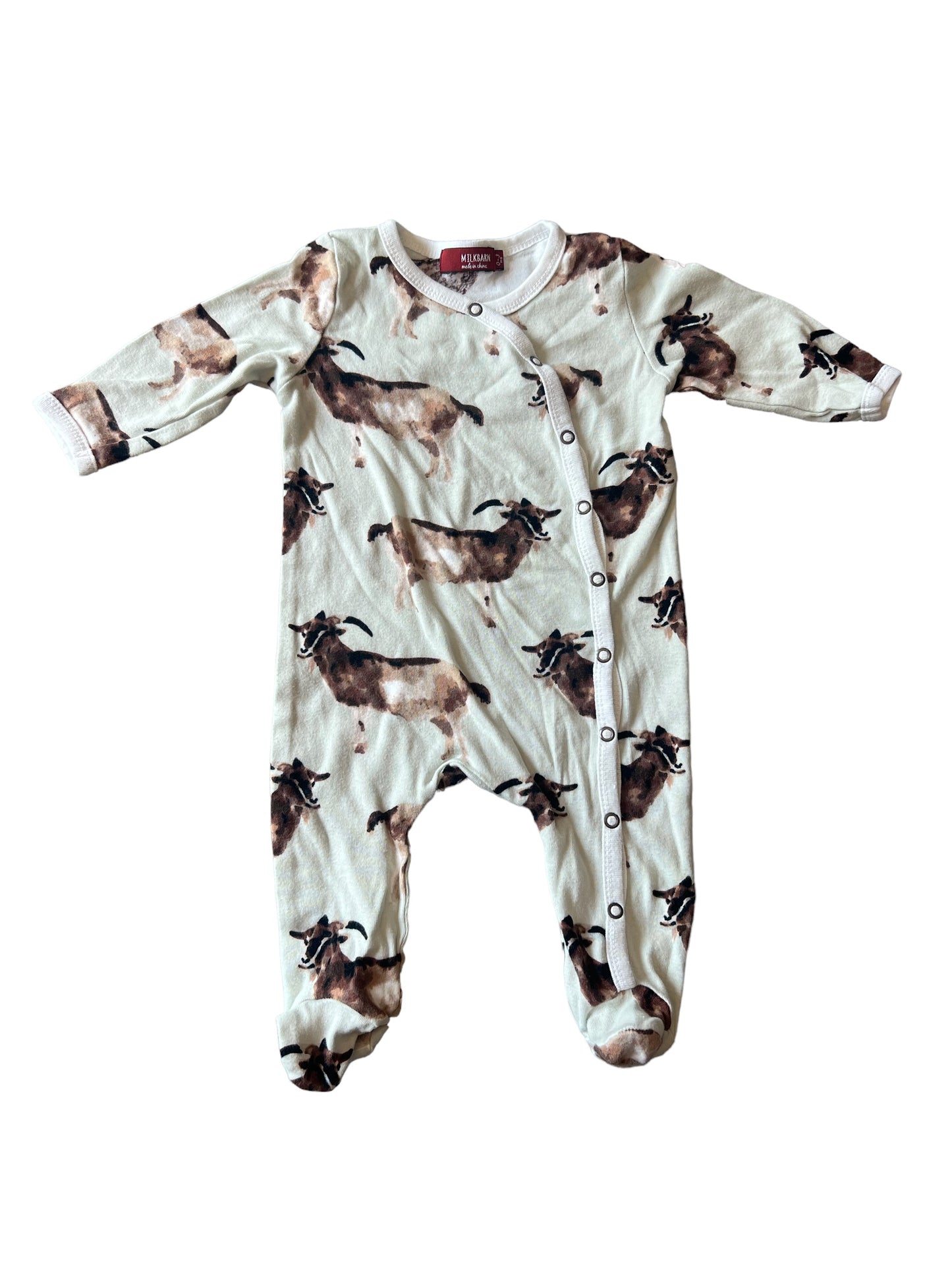 Goat Baby Pajamas Mint Color