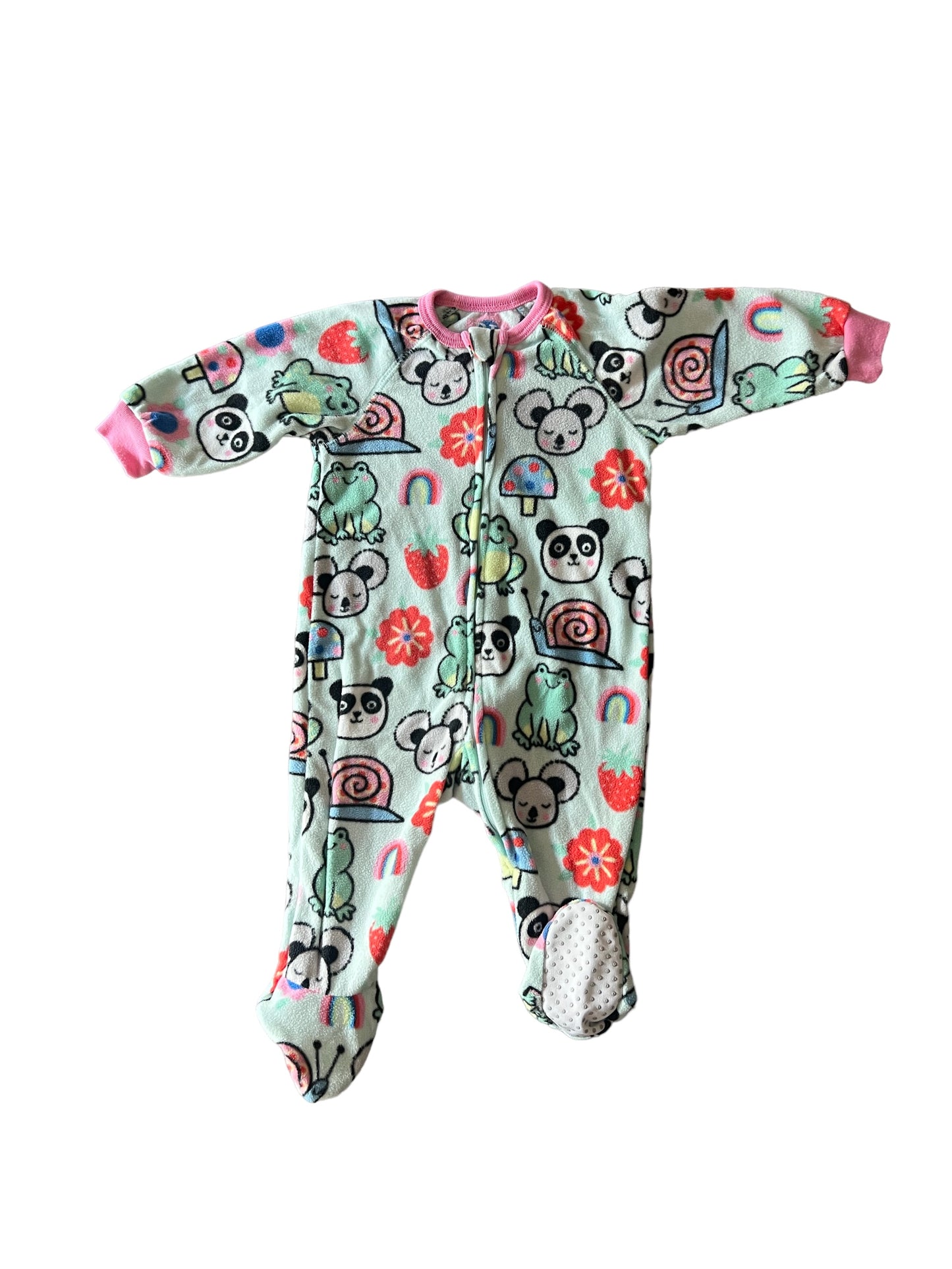 Girls Panda Fleece Pajamas