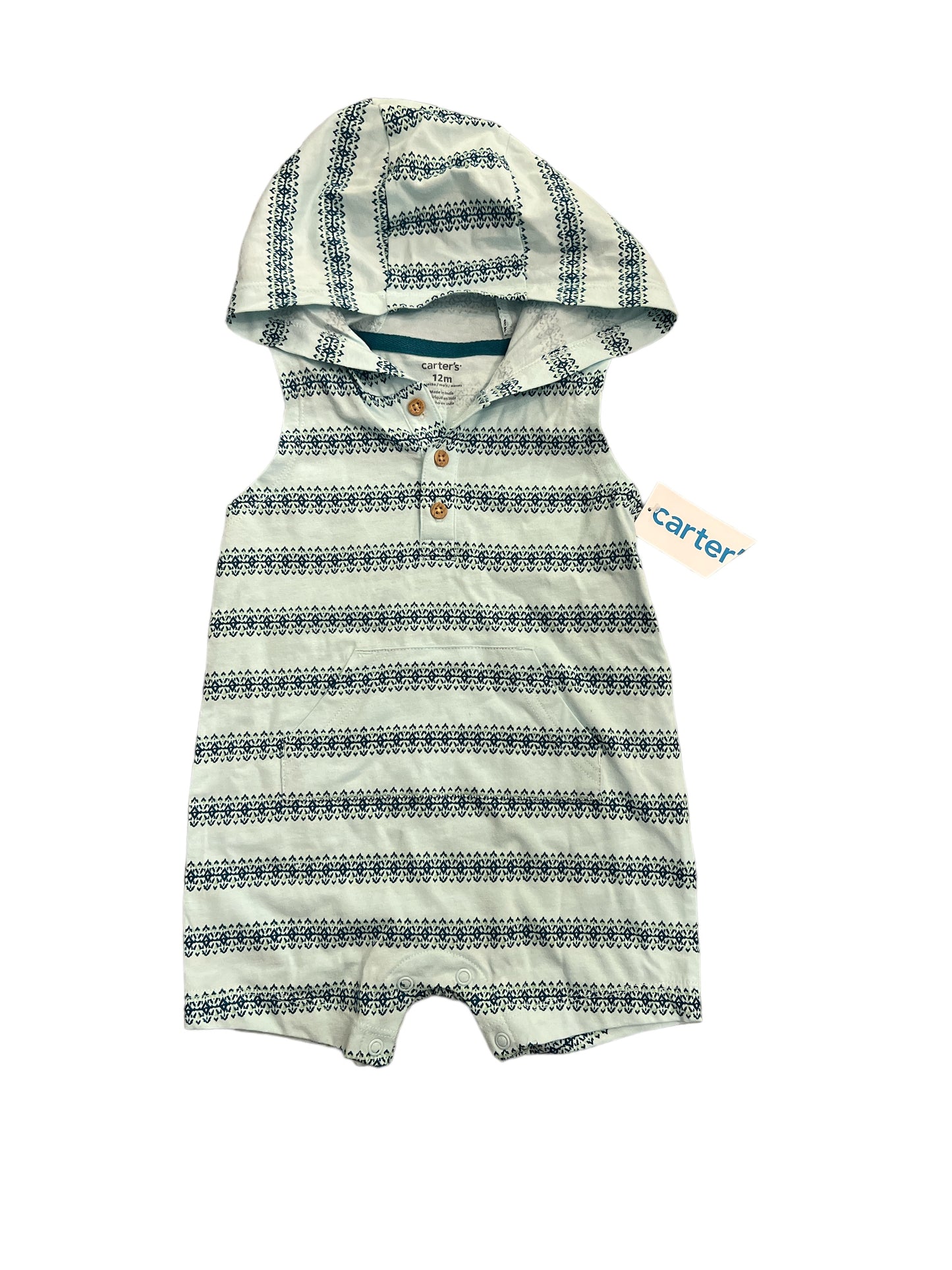 Boys NWT Hoodie Tank Romper