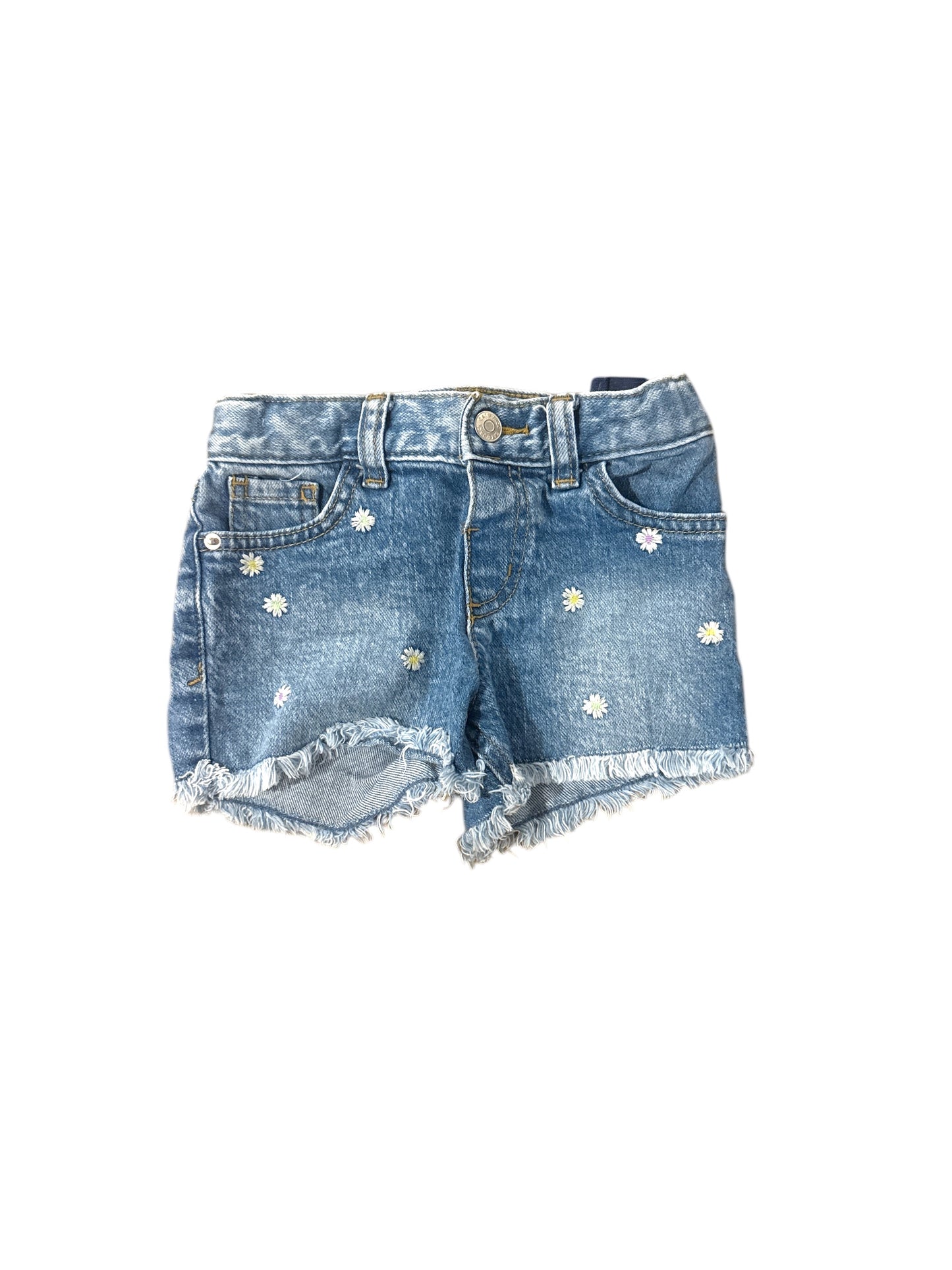 Girls Jean Shorts with Flowers