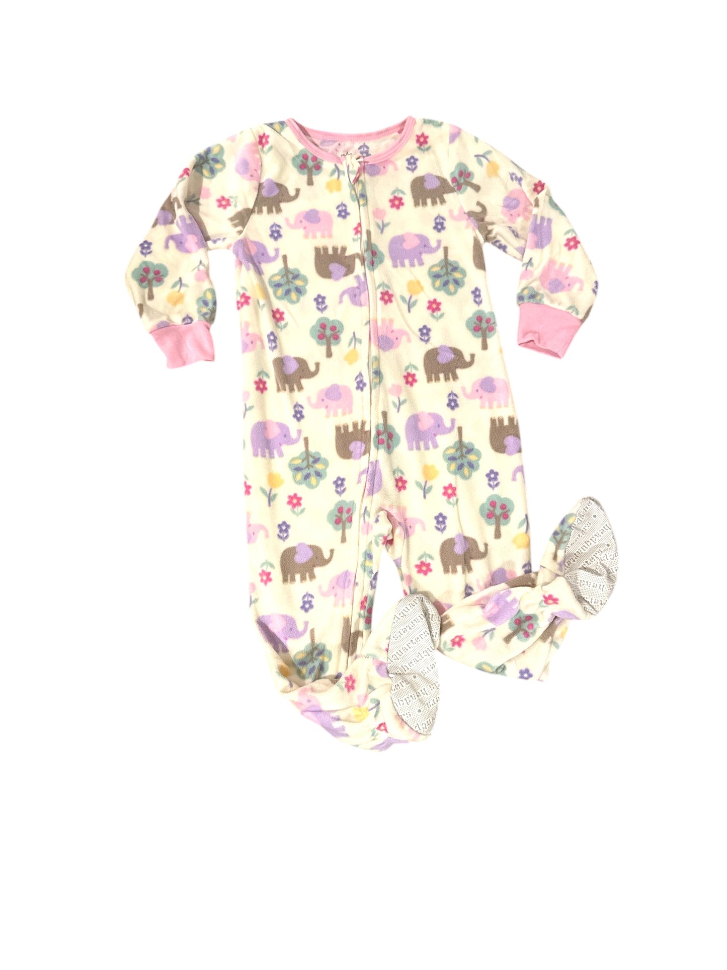 Girls Elephant Fleece Pajamas