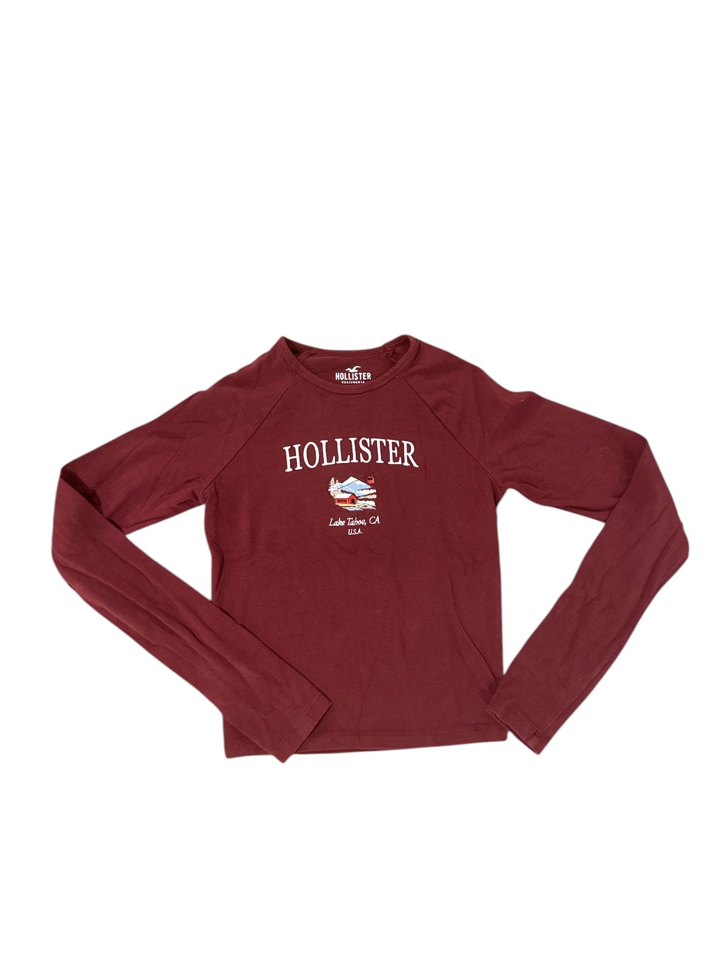 Burgundy Hollister Long Sleeve Shirt