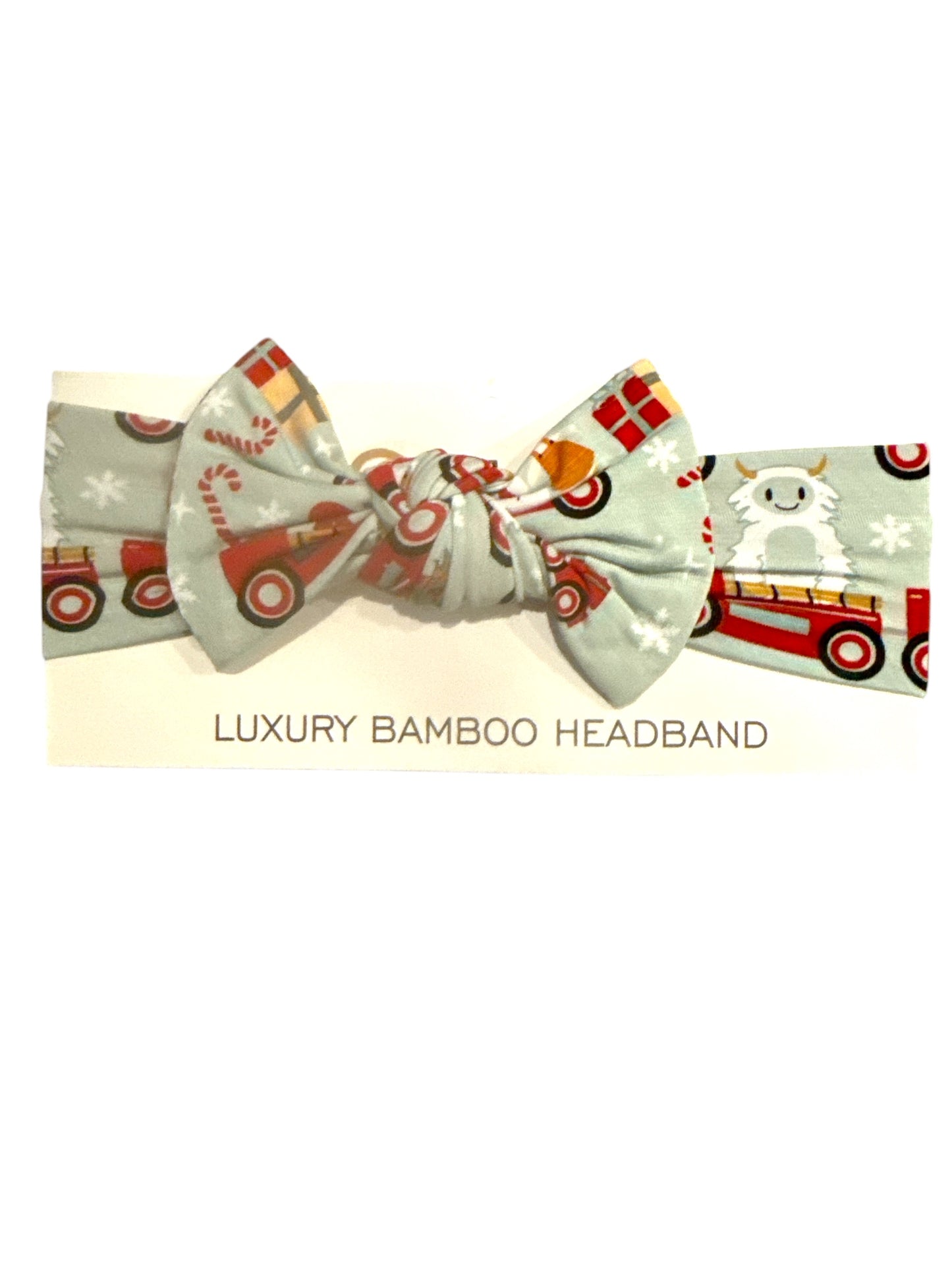 Christmas Train Bamboo Stretchy Headband