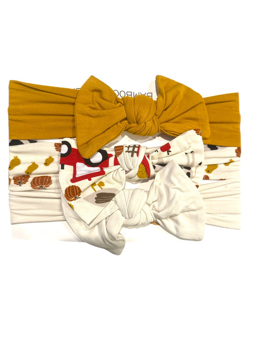 Farm Friends Pack of 3 Bamboo Stretchy Headband