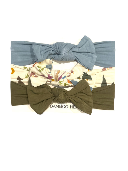 Forest Friends Pack of 3 Bamboo Stretchy Headband