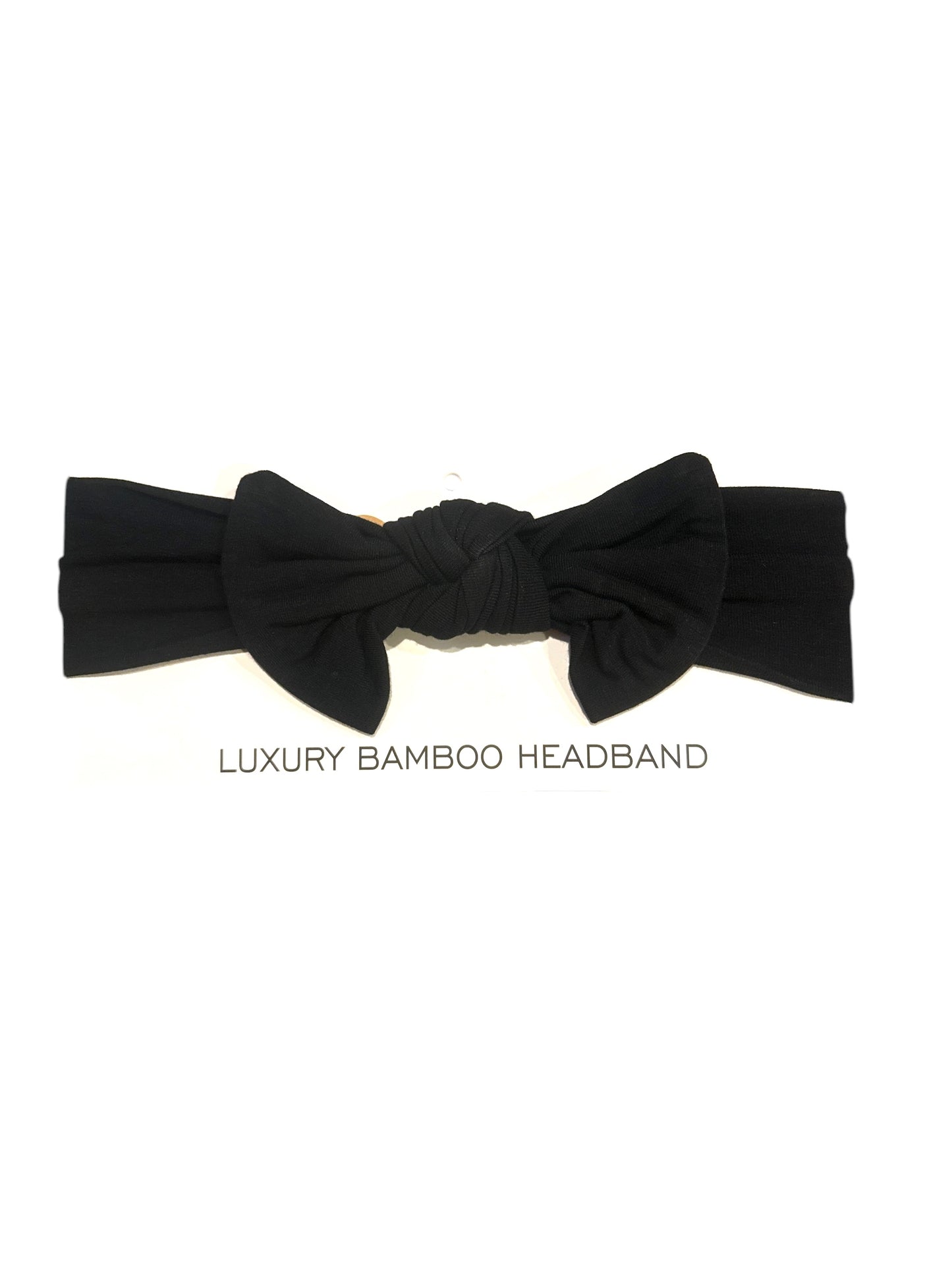 Midnight Black Bamboo Stretchy Headband
