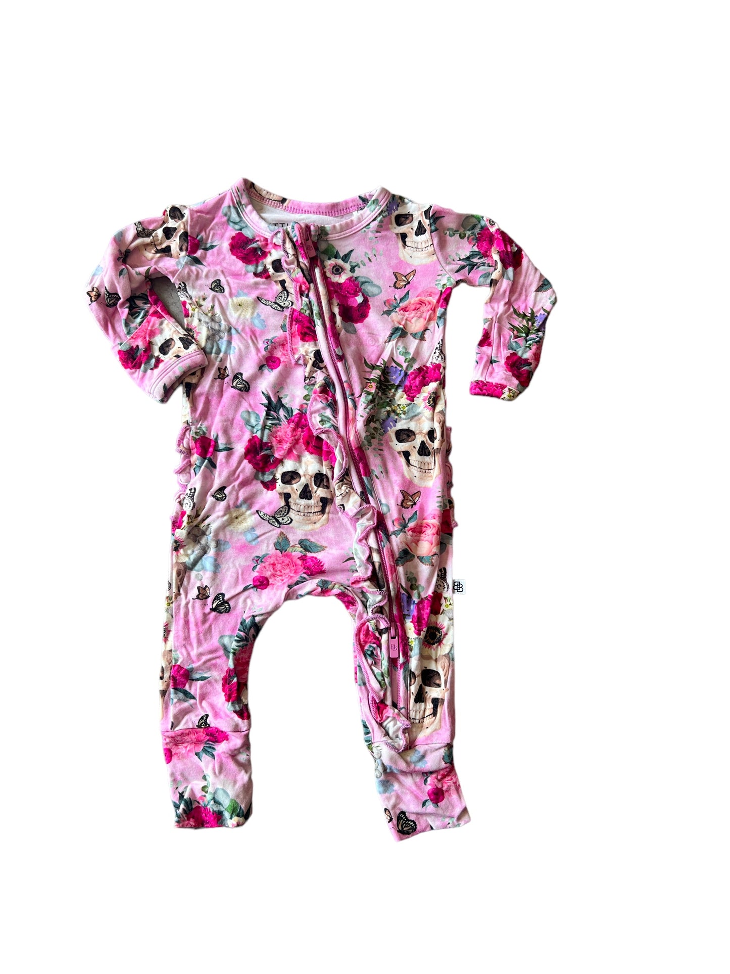 Baby Girls Pink Skull Pajamas