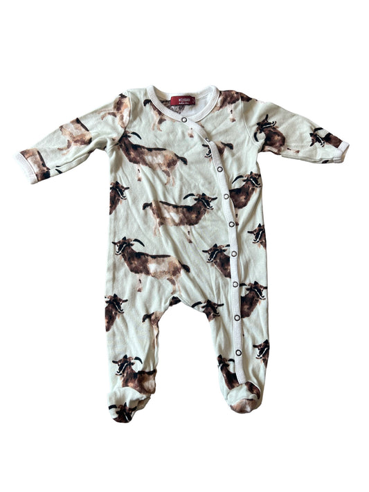 Goat Baby Pajamas Mint Color