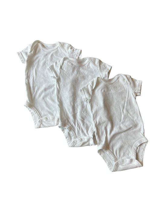 Set of 3 White Onesies