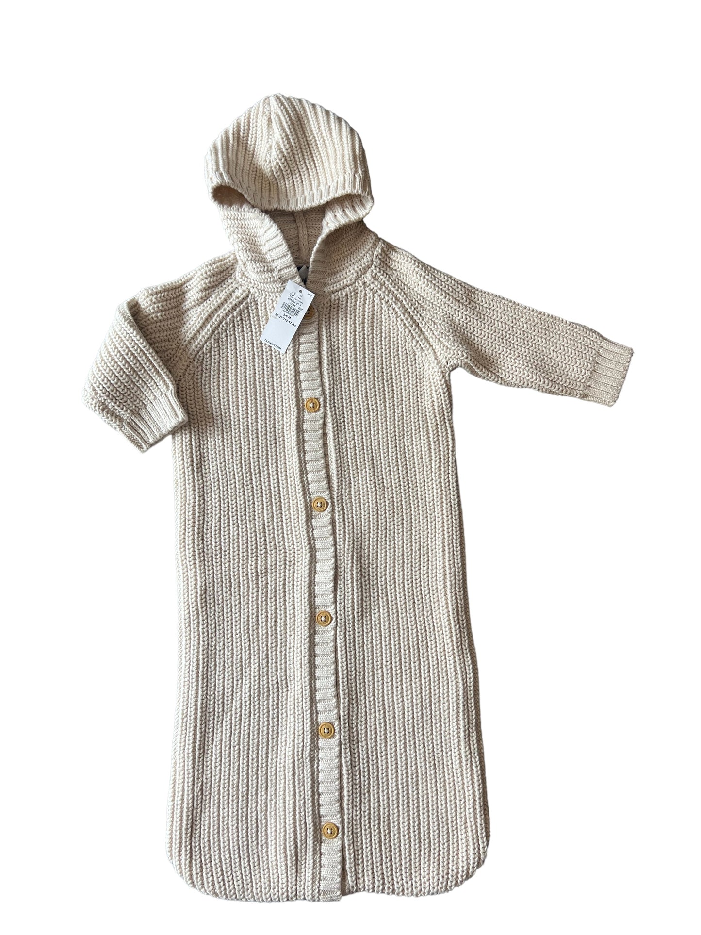 Cream Sleep Sack Knitted Material