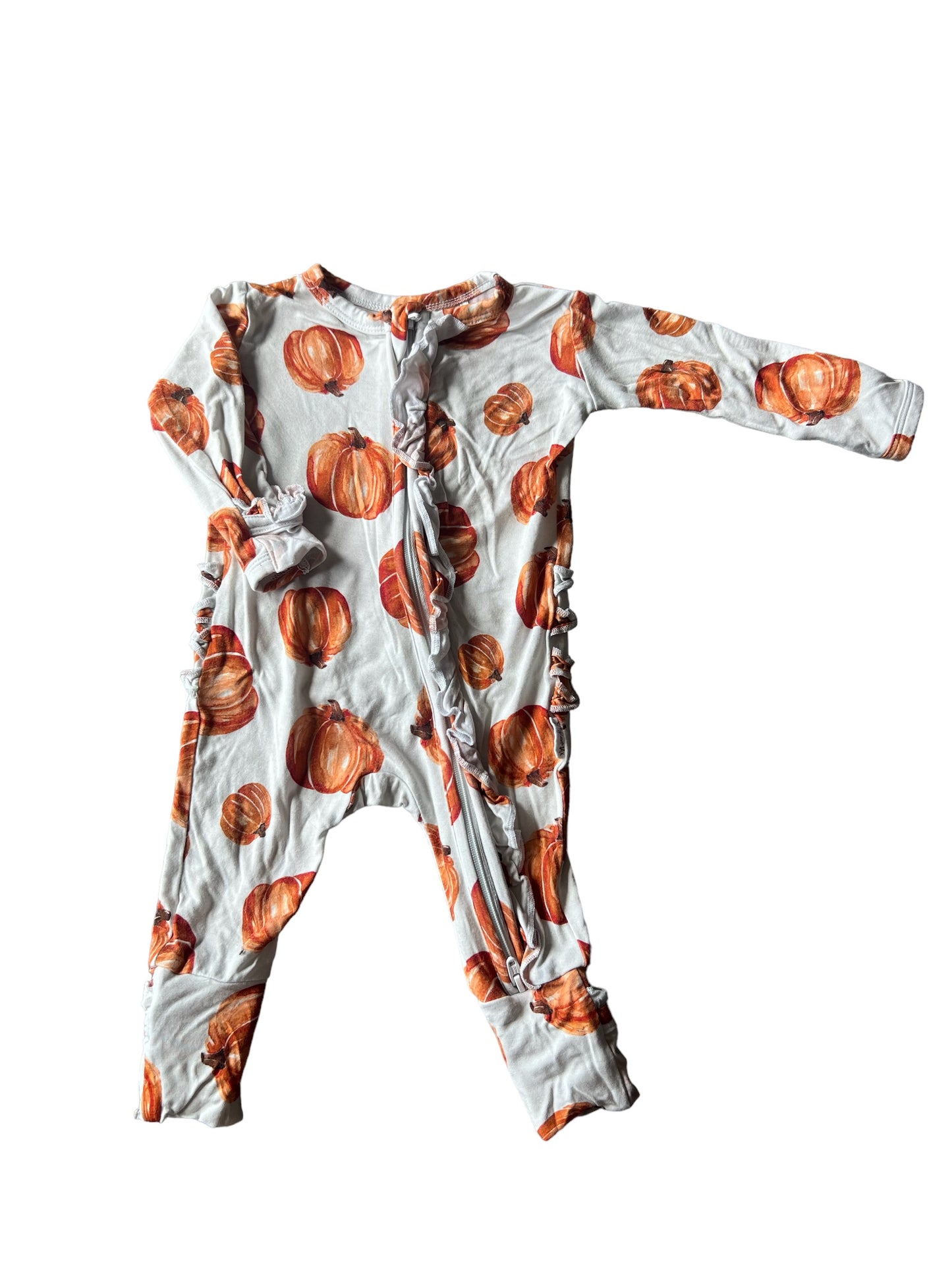 Pumpkin Pajamas with Ruffle Butt