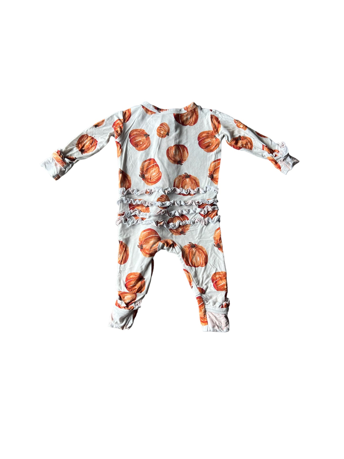 Pumpkin Pajamas with Ruffle Butt