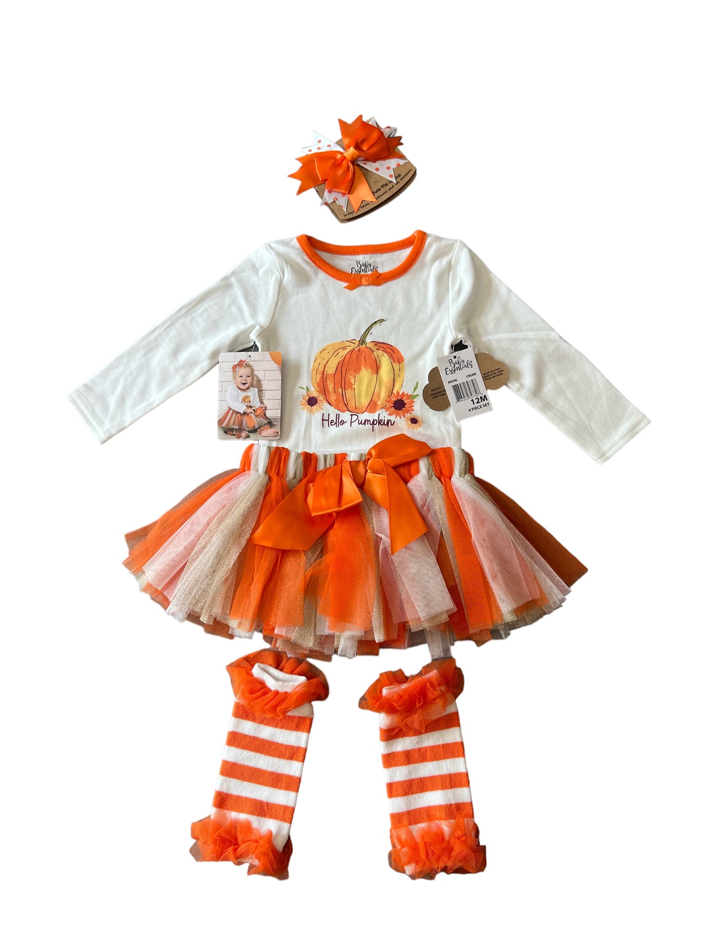 NWT Pumpkin Outfit 4 Piece Set