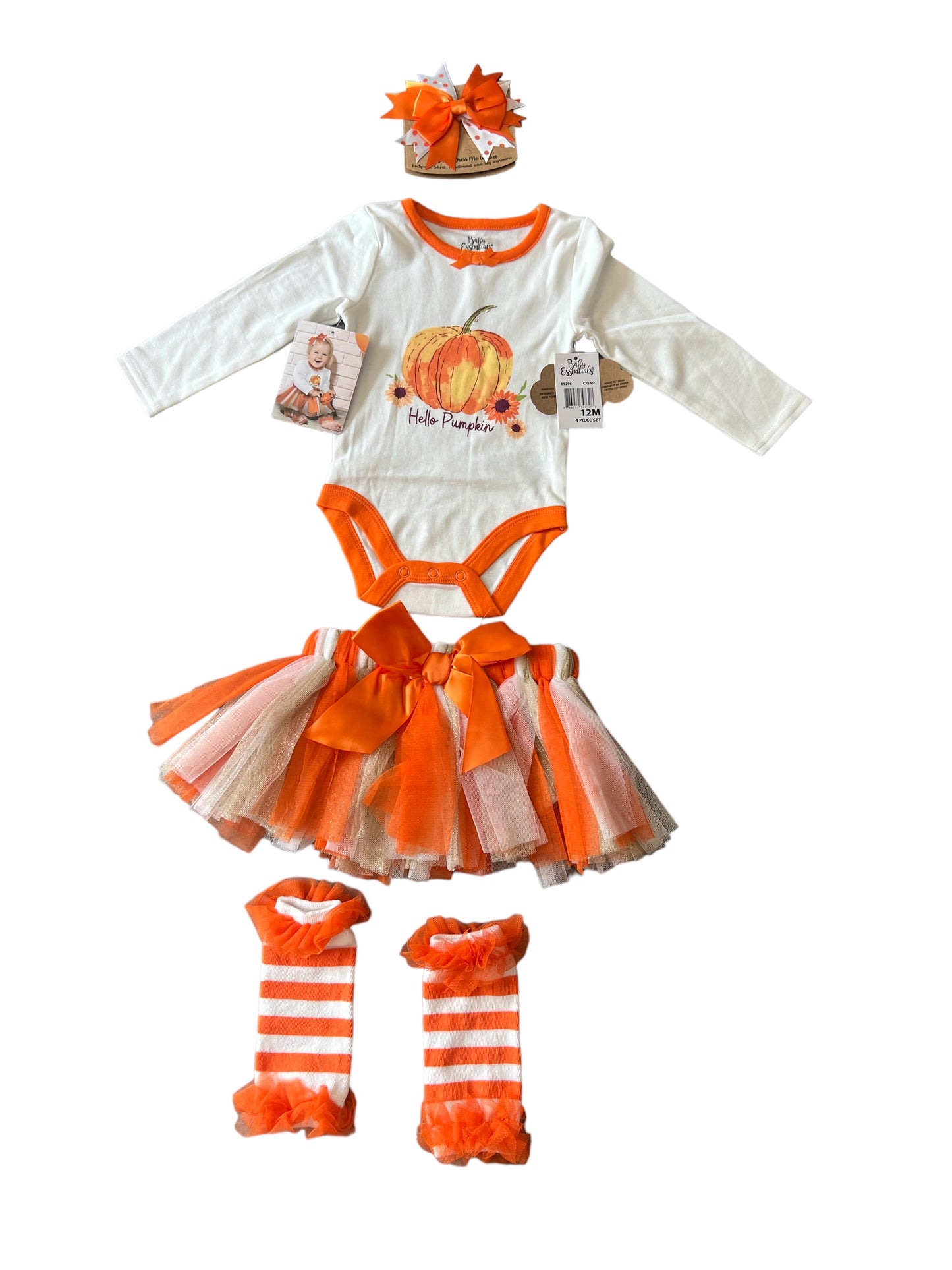 NWT Pumpkin Outfit 4 Piece Set