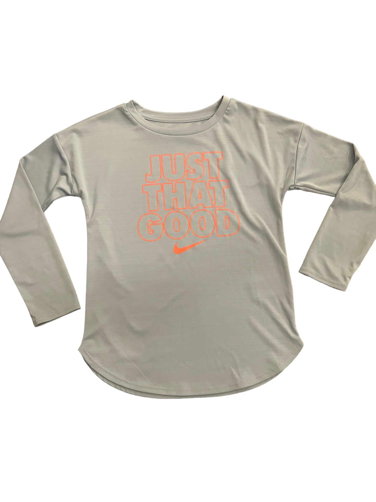 Girls Long Sleeve Light Blue Nike Shirt