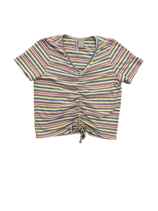 Short Sleeve Girls Striped Shirt