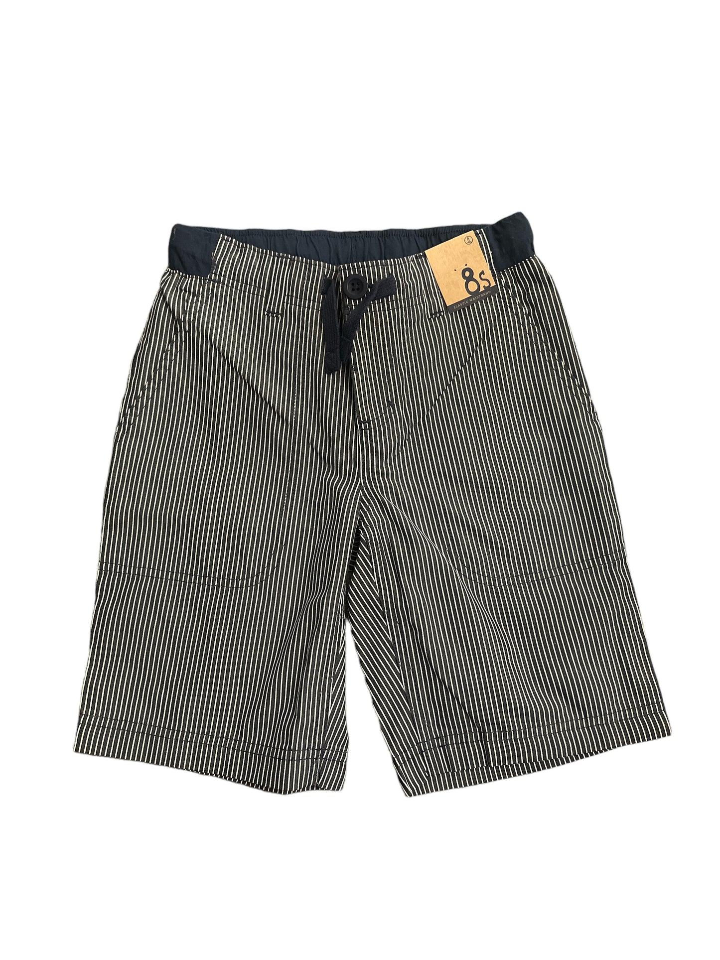 Boys NWT Navy Striped Shorts