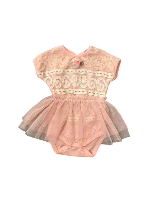 Pink Tutu Onesie with Lace