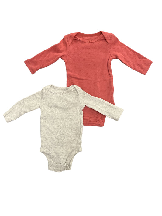 Set Of 2 Long Sleeve Onesie Girls