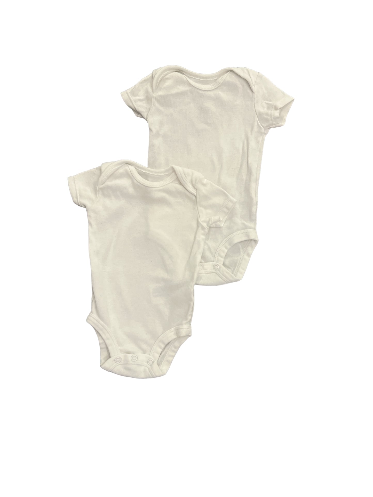 Set of Two White Onesies