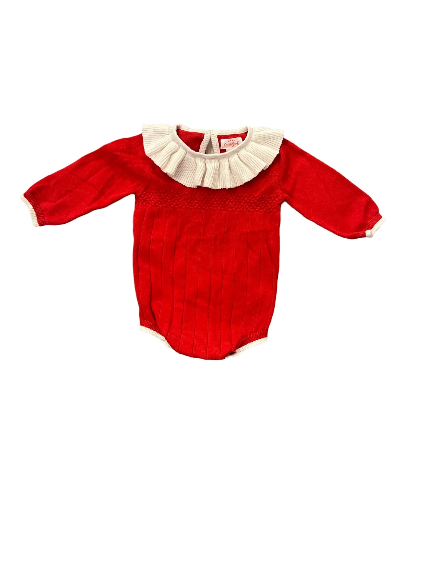 Red Long Sleeve Sweater Onesie