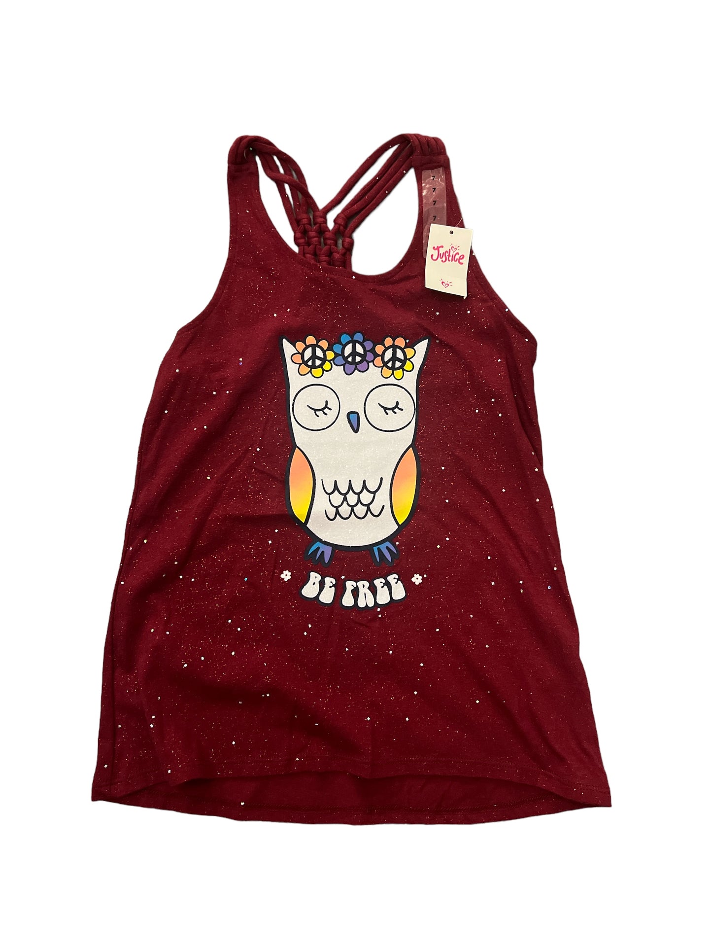 Justice Owl Tank Top NWT