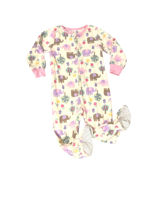 Girls Elephant Fleece Pajamas