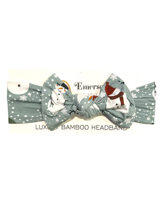 Snow People Bamboo Stretchy Headband