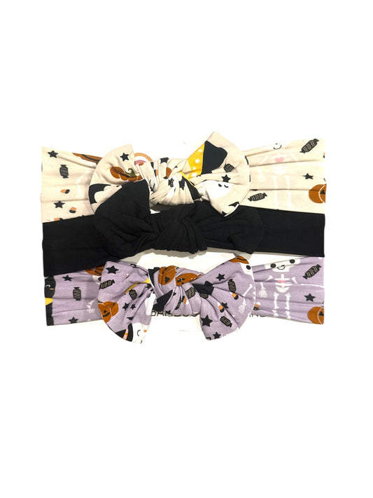 Spooky Cute Pack of 3 Bamboo Stretchy Headband