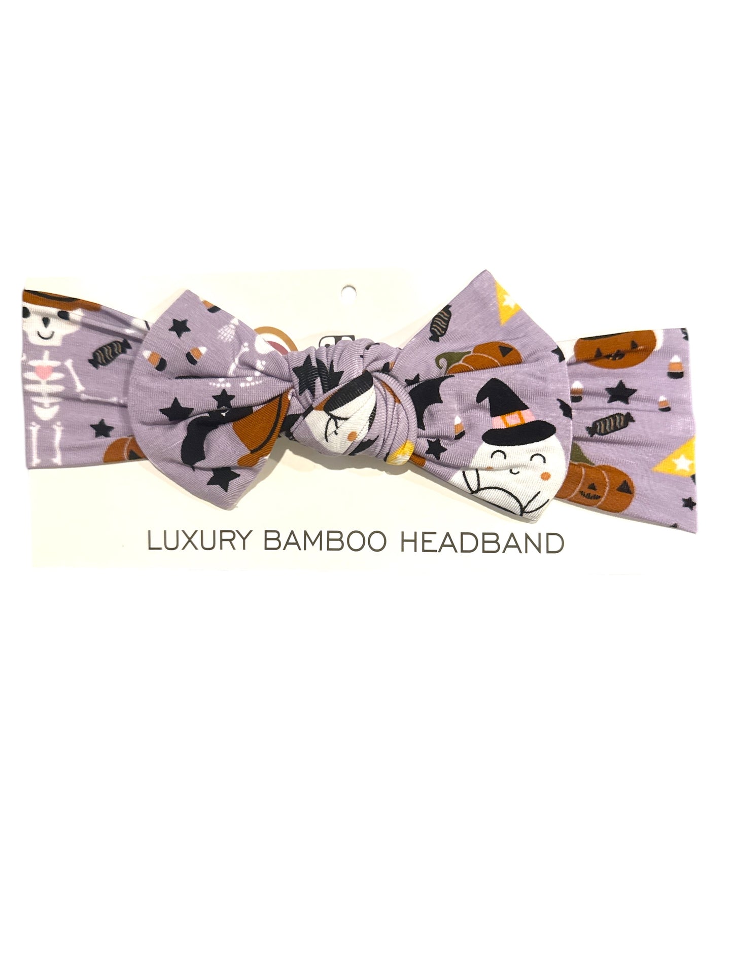 Spooky Cute Purple Bamboo Stretchy Headband